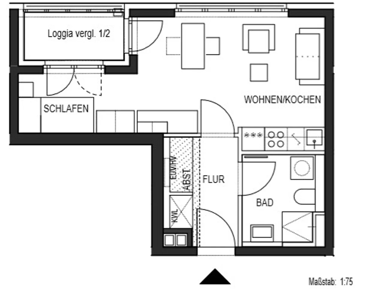 1 Zimmer Wohnung mit 33 m² in München – Bild 3