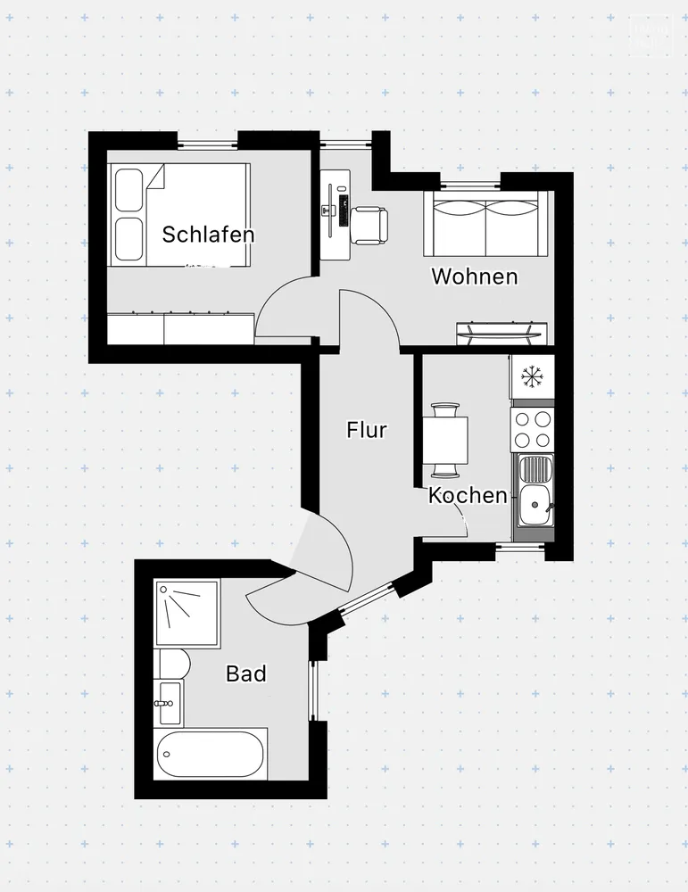 2 Zimmer Wohnung mit 59 m² in Halle (Saale) – Bild 10