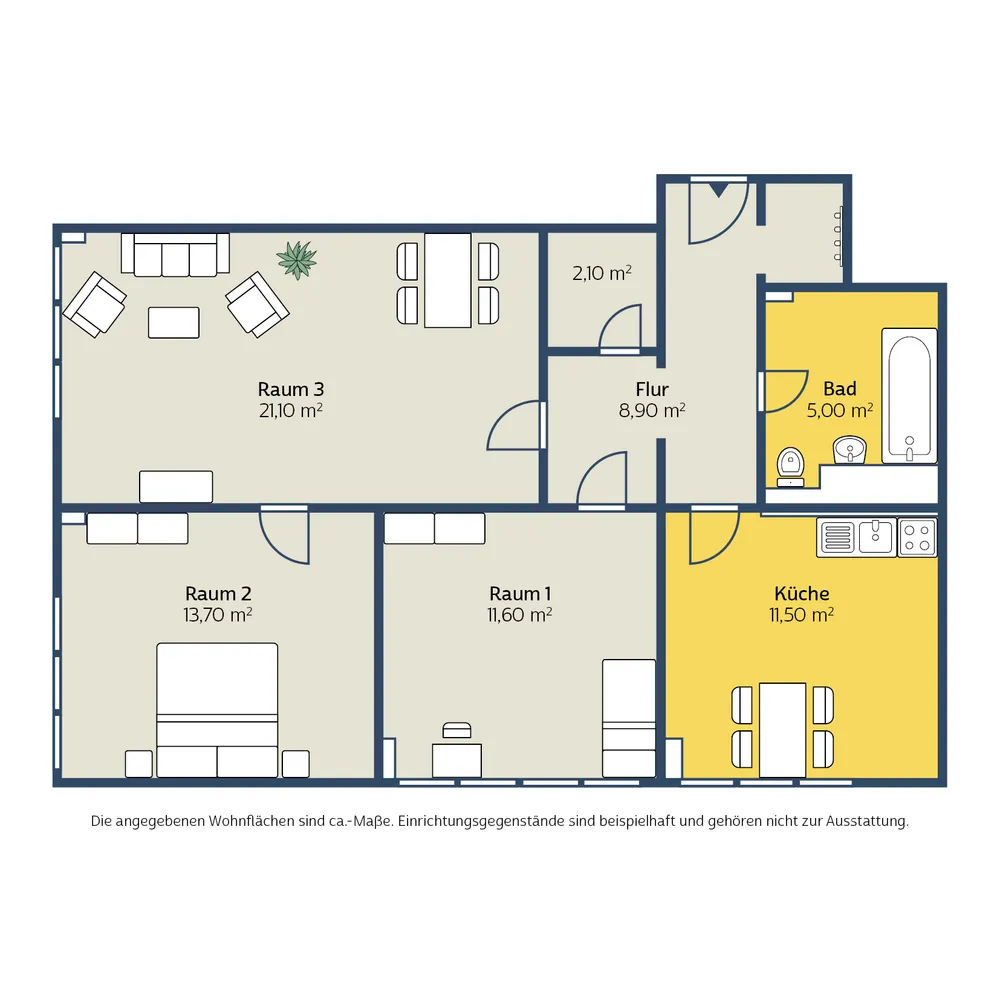 3 room apartment with 74 m² in Leipzig – Photo 2