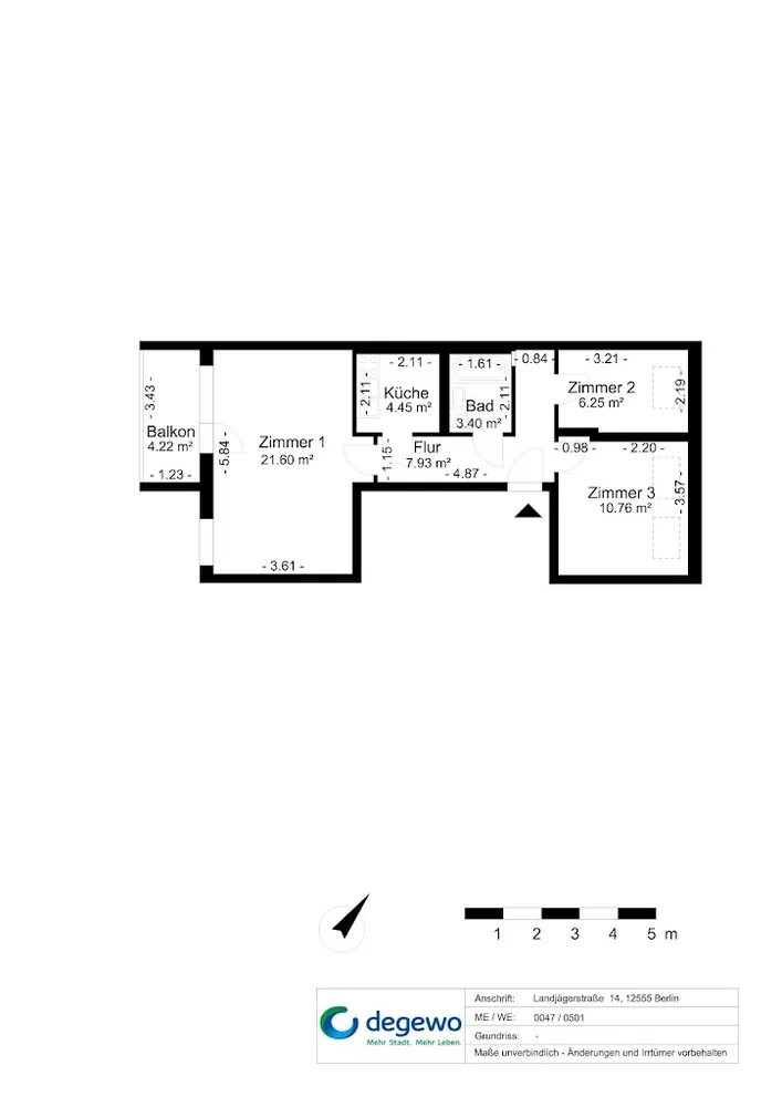 3 Zimmer Wohnung mit 57 m² in Berlin – Bild 8
