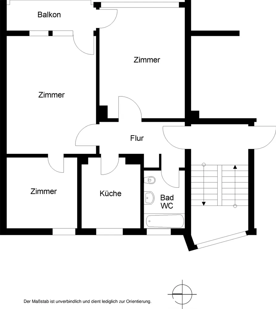 3 Zimmer Wohnung mit 62 m² in Bielefeld – Bild 2