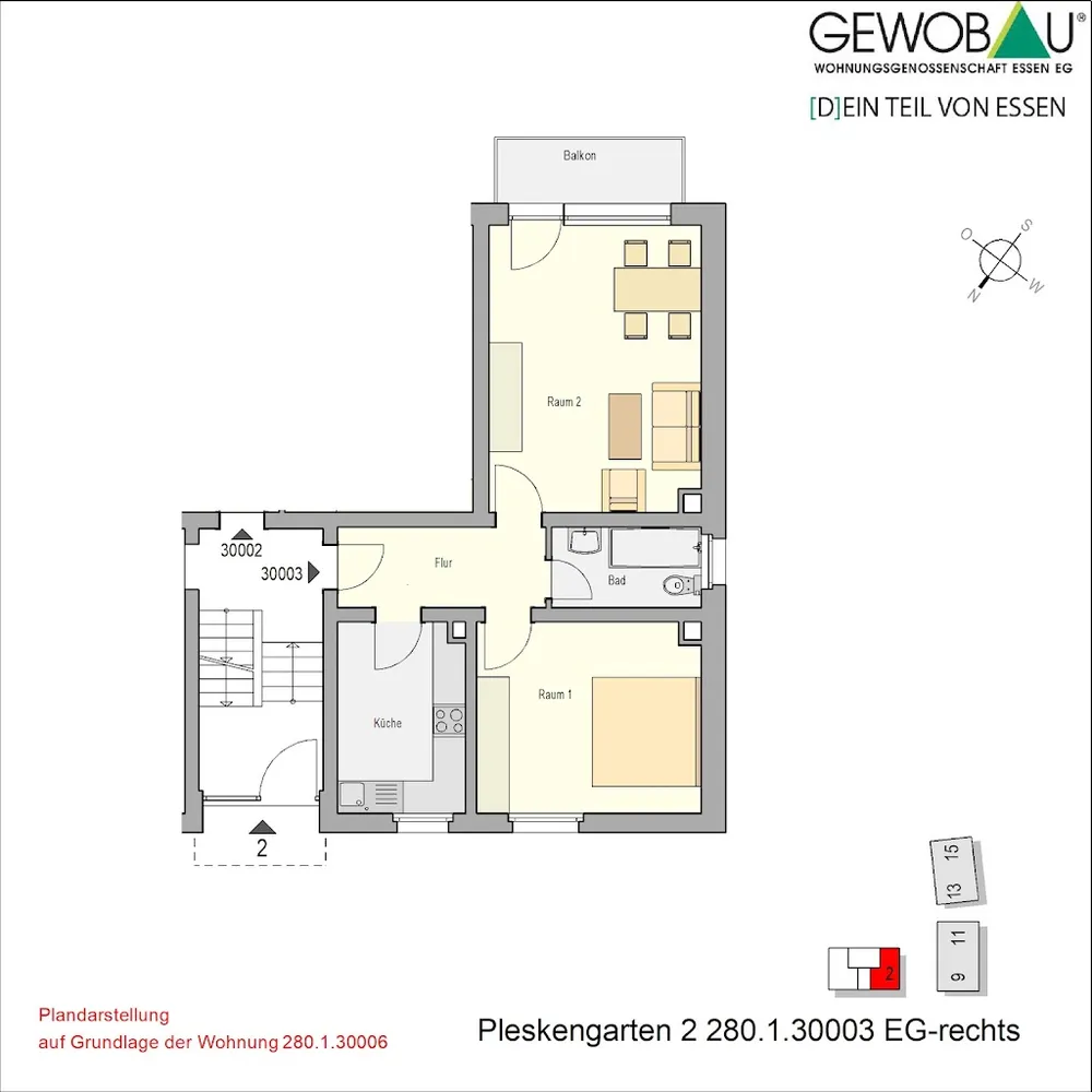 2 Zimmer Wohnung mit 54 m² in Essen – Bild 9