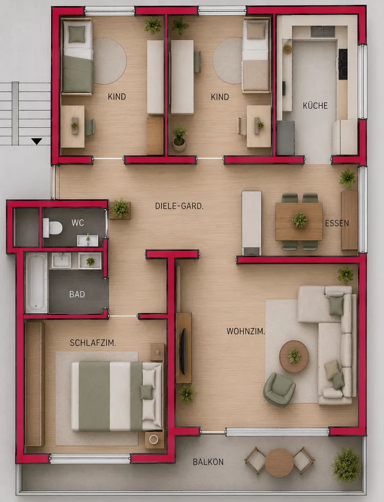 5 room apartment with 104 m² in Sindelfingen – Photo 3