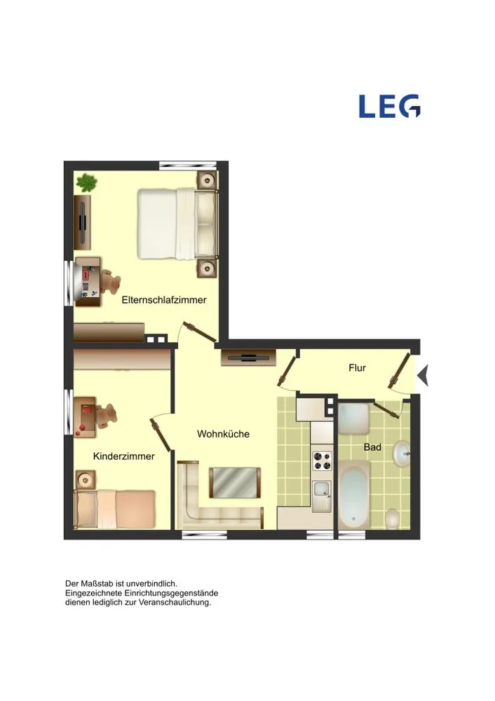 3 Zimmer Wohnung mit 50 m² in Wuppertal – Bild 2