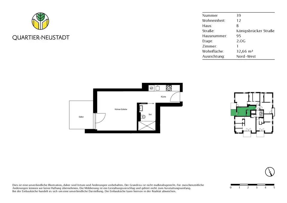2 Zimmer Wohnung mit 33 m² in Dresden – Bild 4