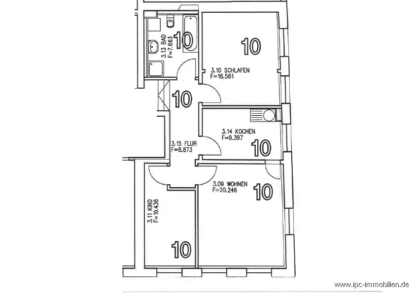 3 Zimmer Wohnung mit 79 m² in Wismar – Bild 7