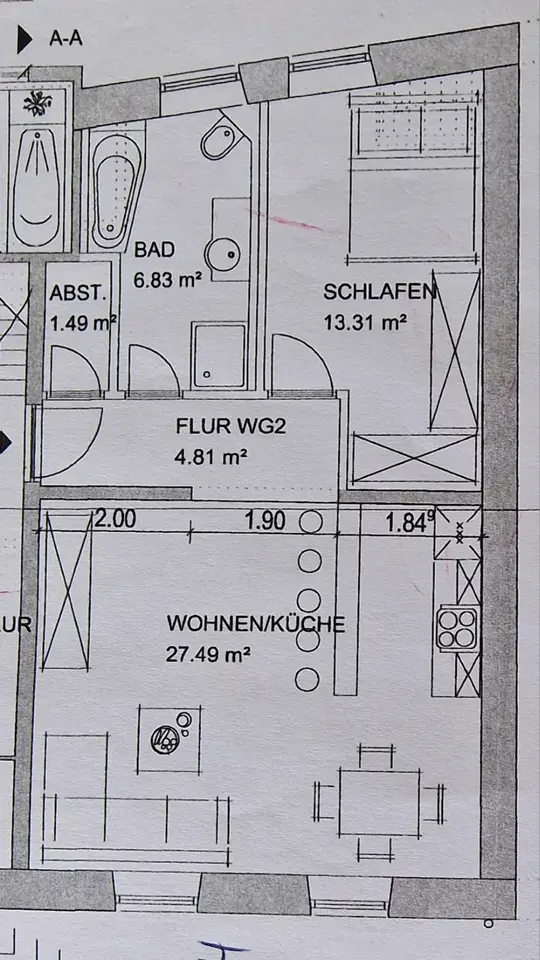 Studio mit 30 m² in Weinheim – Bild 8