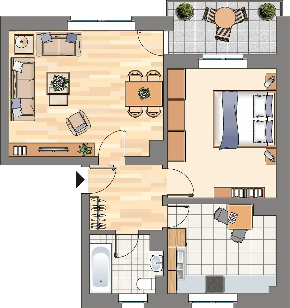 2 Zimmer Wohnung mit 55 m² in Dortmund – Bild 2