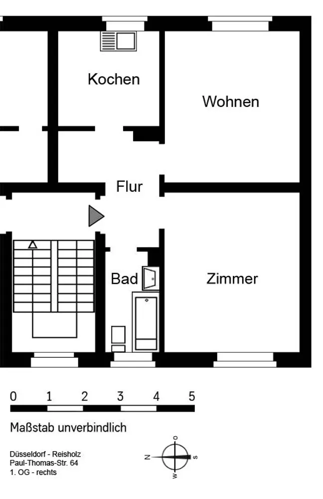 2 Zimmer Wohnung mit 49 m² in Düsseldorf – Bild 2