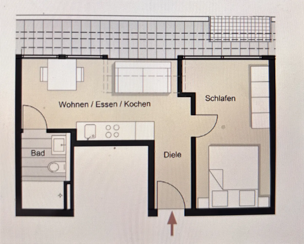 2 room apartment with 30 m² in Cologne – Photo 10
