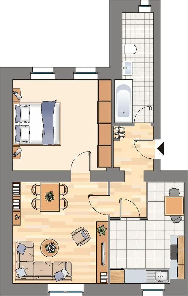 2 Zimmer Wohnung mit 58 m² in Dortmund – Bild 2
