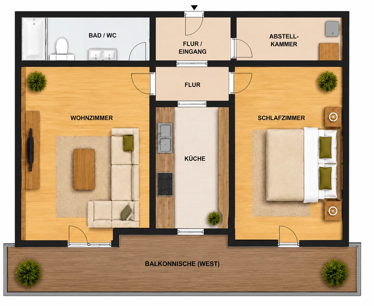 3 Zimmer Wohnung mit 60 m² in Mülheim an der Ruhr – Bild 3