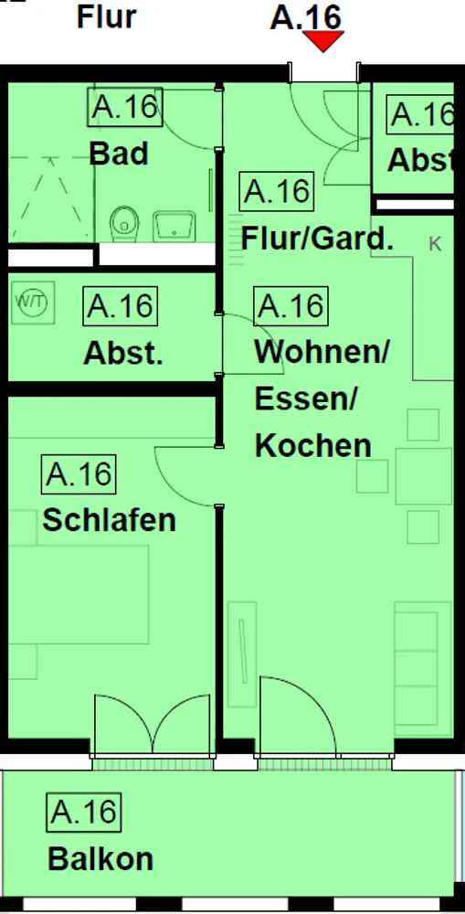 2 Zimmer Wohnung mit 60 m² in Landau in der Pfalz – Bild 2