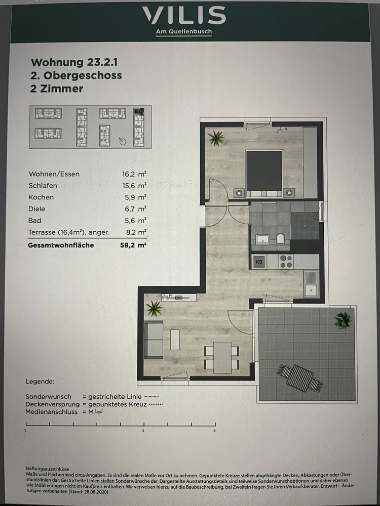 2 room apartment with 58 m² in Düsseldorf – Photo 1