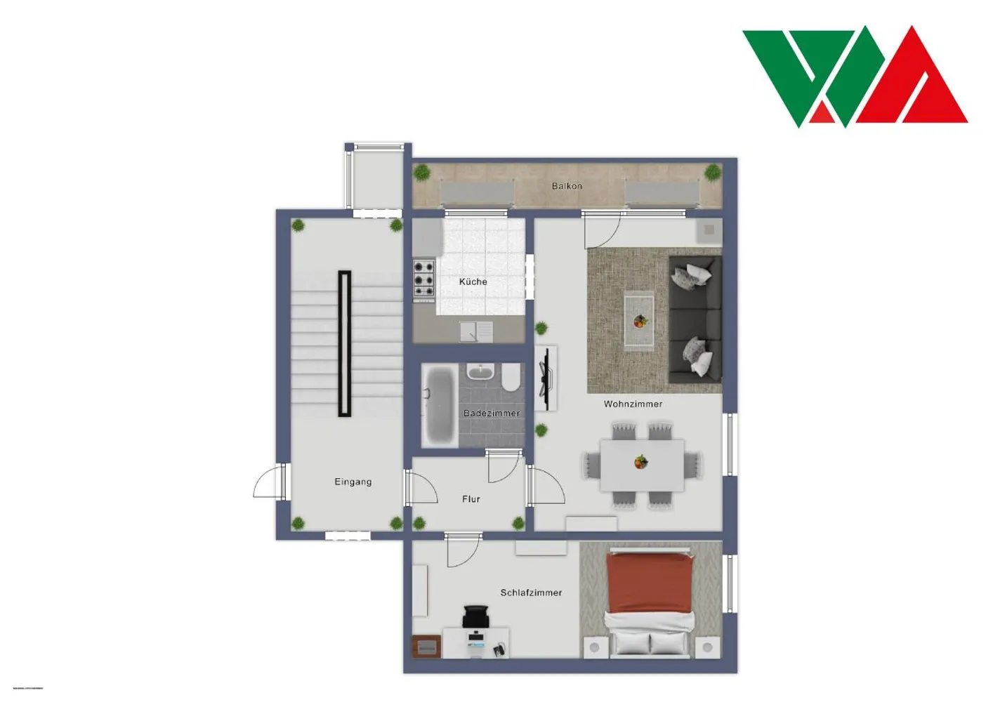 2 room apartment with 47 m² in Magdeburg – Photo 4