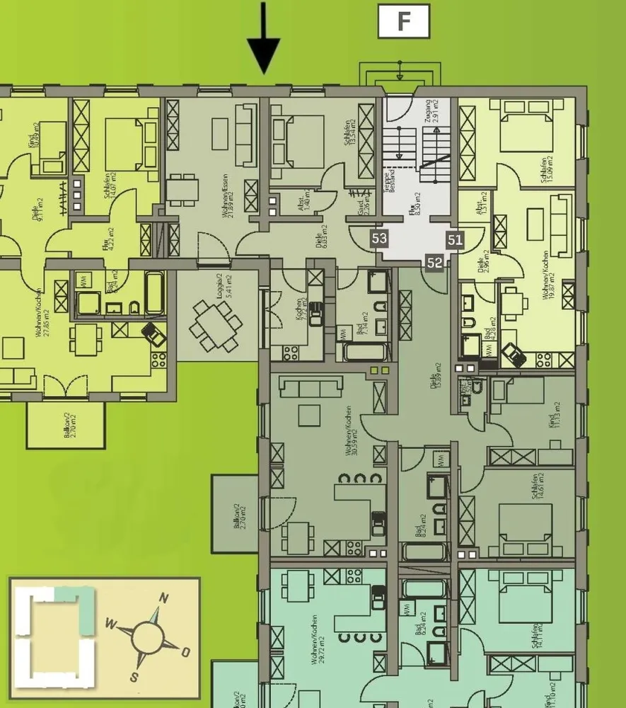 2 Zimmer Wohnung mit 65 m² in Augsburg – Bild 3