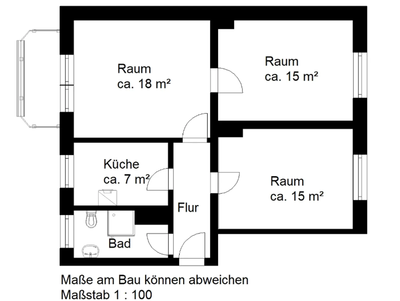 3 Zimmer Wohnung mit 63 m² in Halle (Saale) – Bild 3