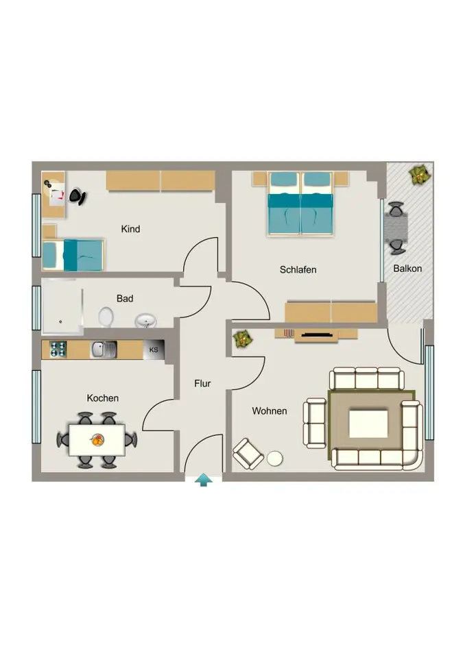 4 Zimmer Wohnung mit 64 m² in Marl – Bild 5