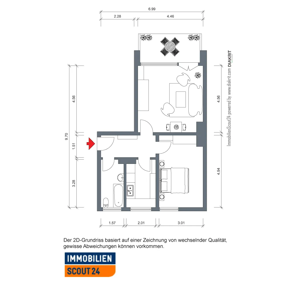 2 Zimmer Wohnung mit 52 m² in München – Bild 12