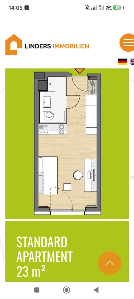 1 Zimmer Wohnung mit 23 m² in Frankfurt am Main – Bild 4