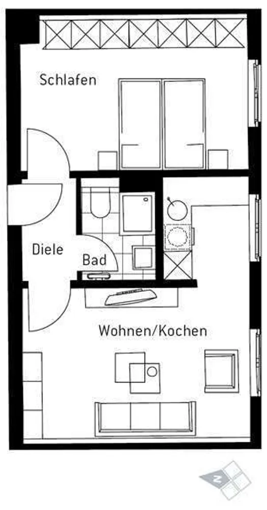 2 Zimmer Wohnung mit 40 m² in Leipzig – Bild 3