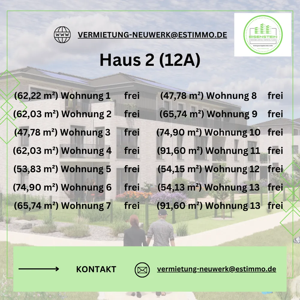 2 Zimmer Wohnung mit 66 m² in Rendsburg – Bild 1