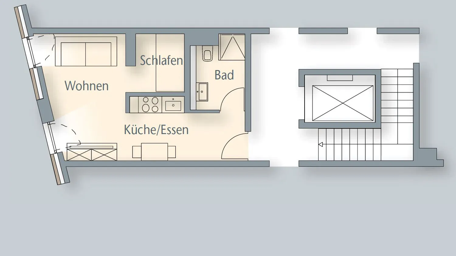 1 Zimmer Wohnung mit 28 m² in Nürnberg – Bild 3