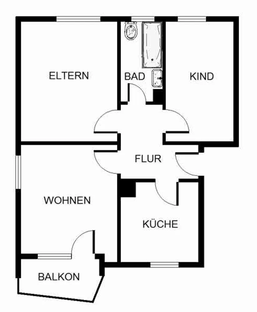 4 Zimmer Wohnung mit 60 m² in Dortmund – Bild 2