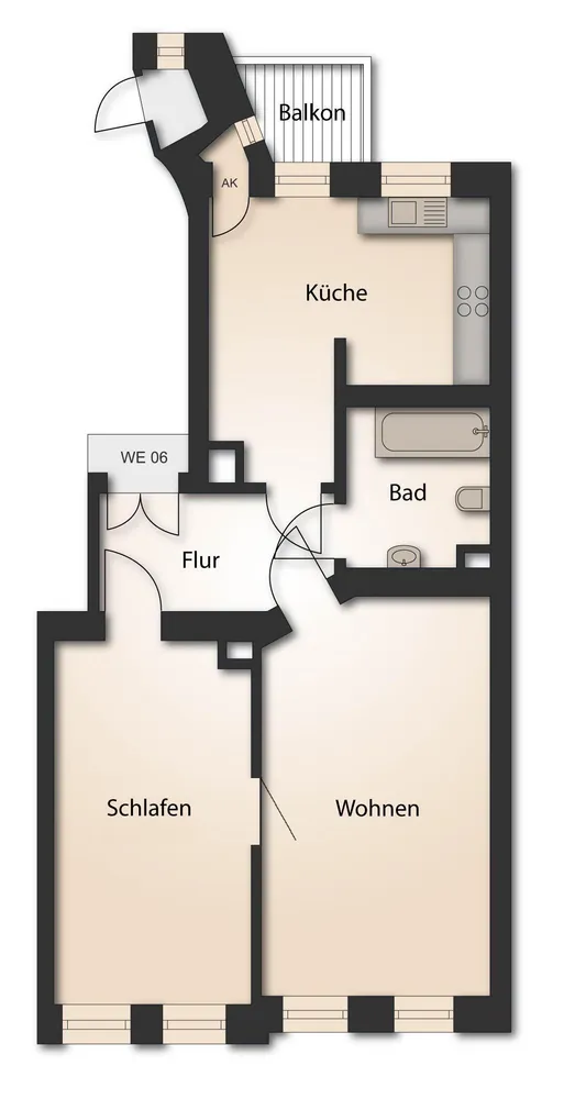 2 Zimmer Wohnung mit 65 m² in Leipzig – Bild 1