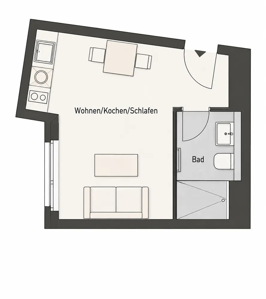 1 Zimmer Wohnung mit 23 m² in Berlin – Bild 5