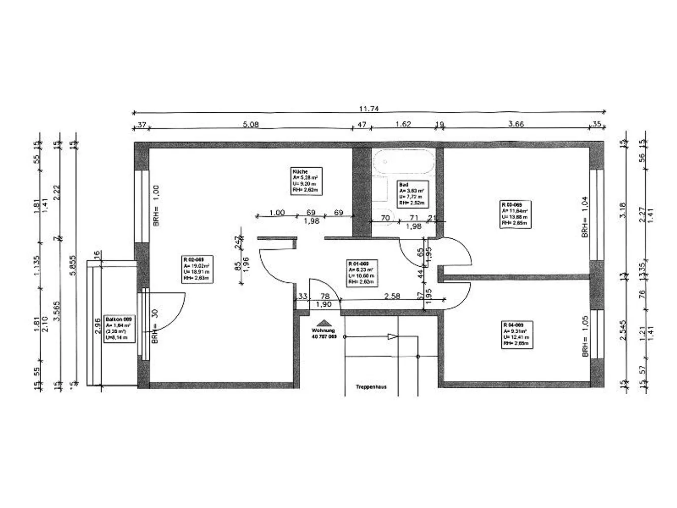 3 Zimmer Wohnung mit 57 m² in Halle (Saale) – Bild 9