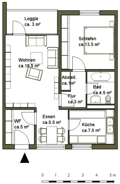 2 Zimmer Wohnung mit 61 m² in Hannover – Bild 3