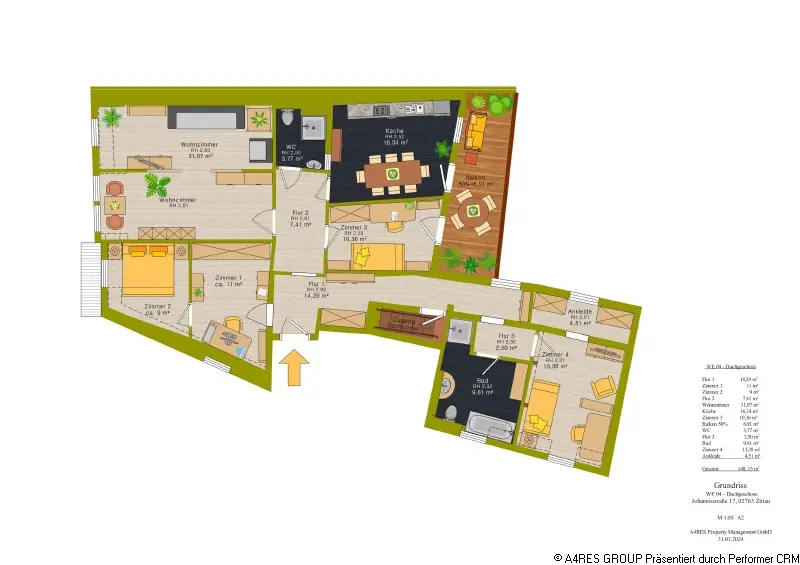 5 Zimmer Wohnung mit 141 m² in Zittau – Bild 5