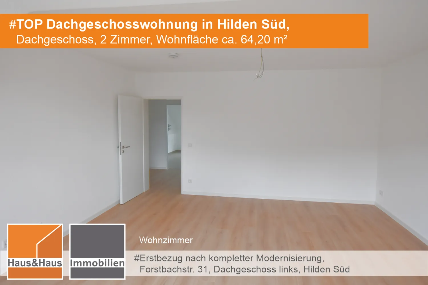 2 Zimmer Wohnung mit 64 m² in Hilden – Bild 1