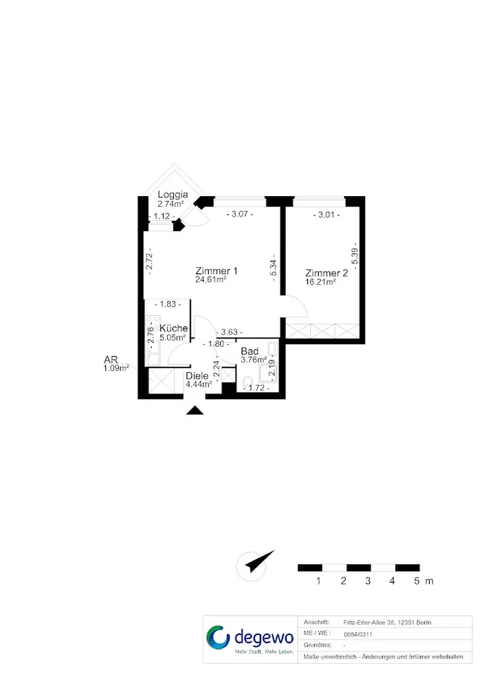 2 Zimmer Wohnung mit 59 m² in Berlin – Bild 7