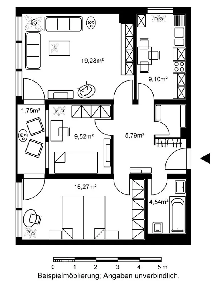 3 Zimmer Wohnung mit 69 m² in Wiesbaden – Bild 2