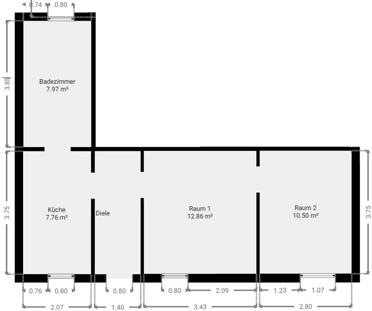 2 Zimmer Wohnung mit 44 m² in Halle (Saale) – Bild 2