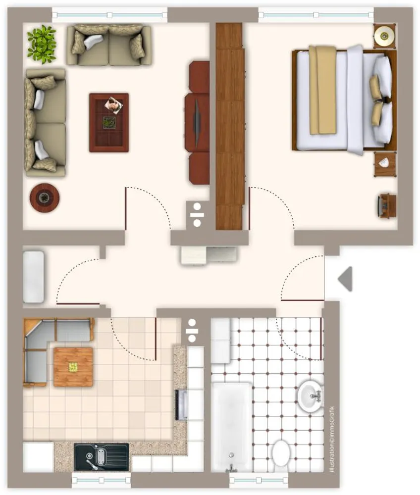 2 Zimmer Wohnung mit 50 m² in Mönchengladbach – Bild 1