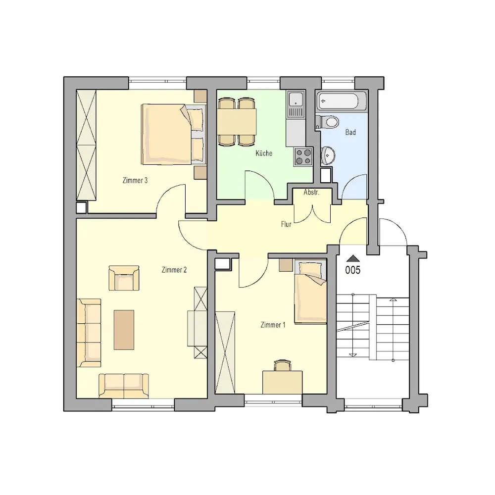 3 Zimmer Wohnung mit 72 m² in Nürnberg – Bild 2