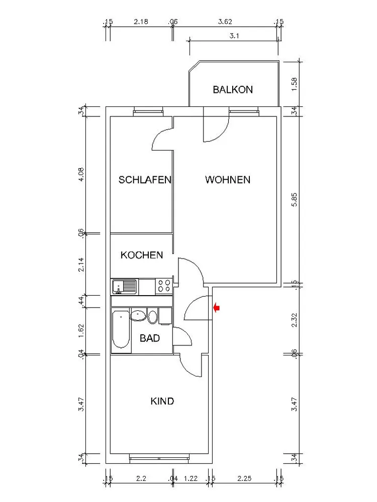 3 Zimmer Wohnung mit 55 m² in Chemnitz – Bild 4