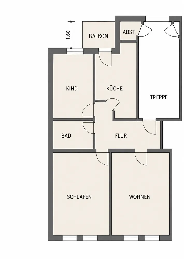 3 room apartment with 70 m² in Chemnitz – Photo 4