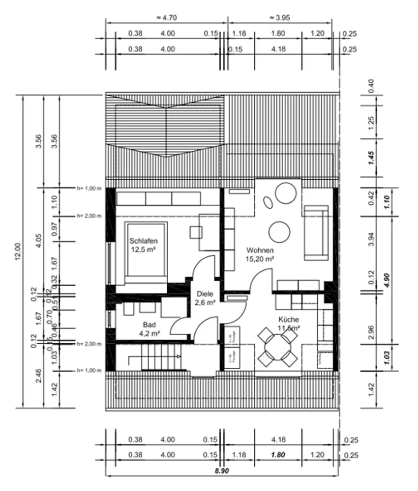 3 Zimmer Wohnung mit 46 m² in Düsseldorf – Bild 9