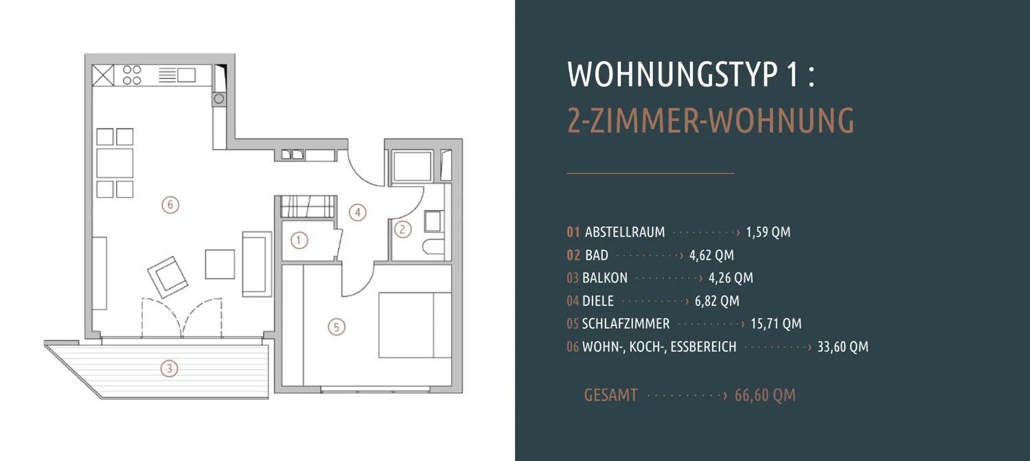 2 Zimmer Wohnung mit 67 m² in Frankfurt am Main – Bild 6