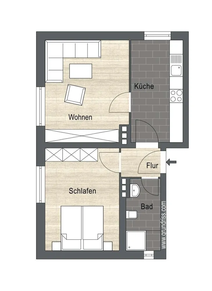 2 room apartment with 51 m² in Magdeburg – Photo 8