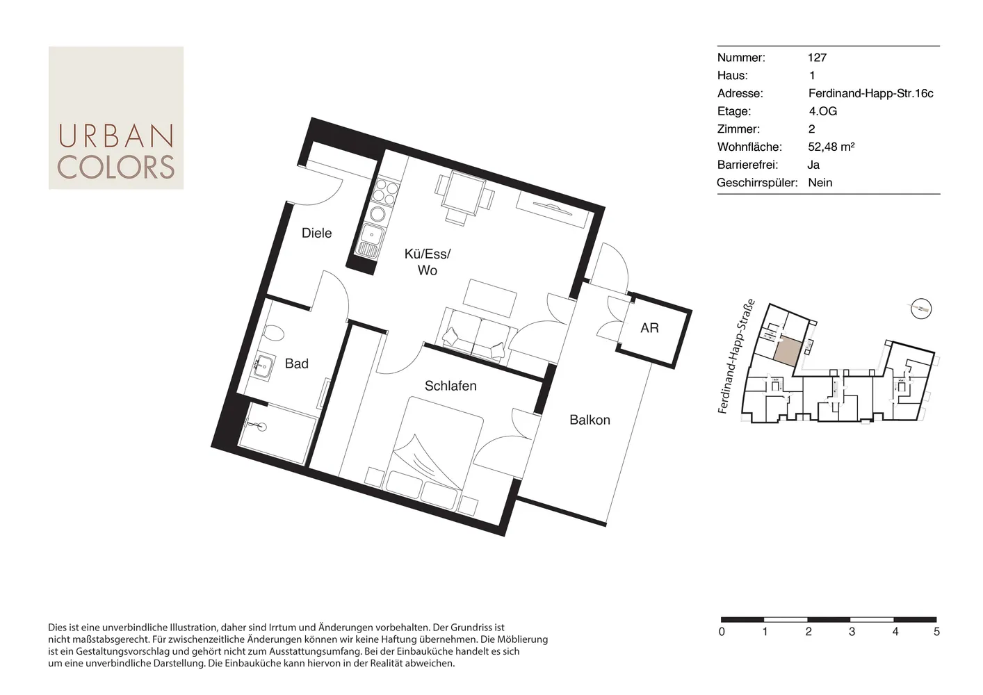 2 Zimmer Wohnung mit 52 m² in Frankfurt am Main – Bild 7