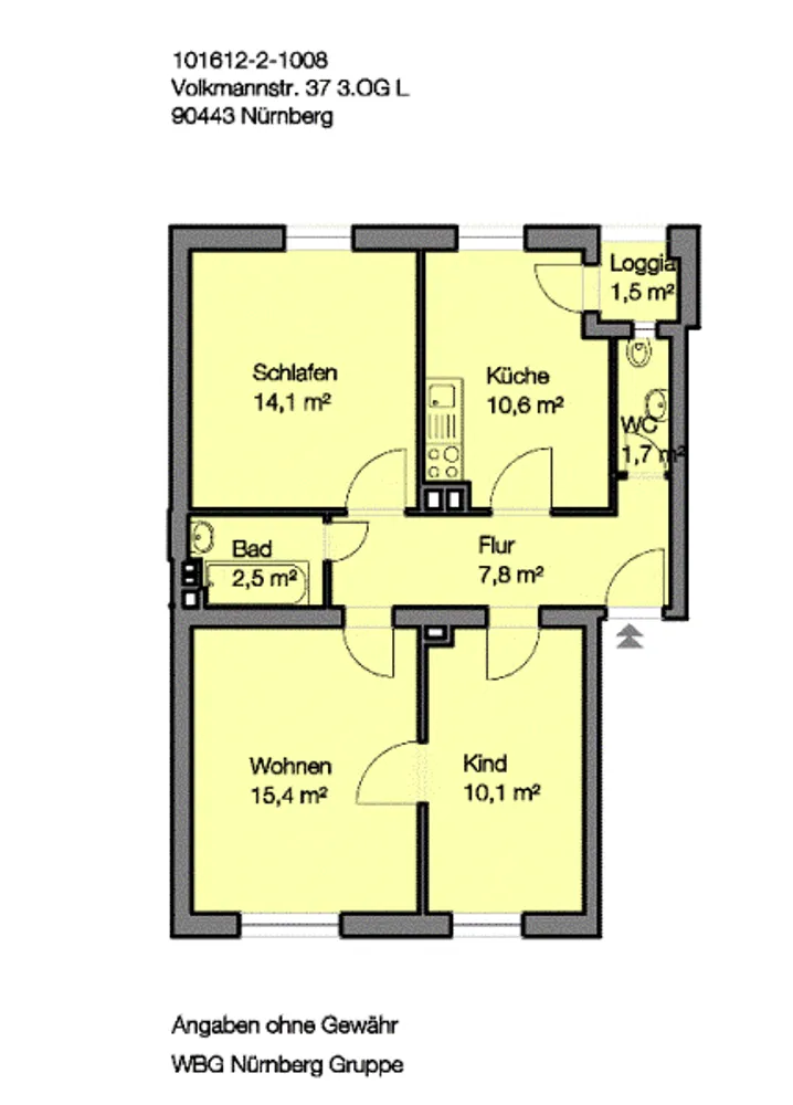 3 Zimmer Wohnung mit 64 m² in Nürnberg – Bild 7