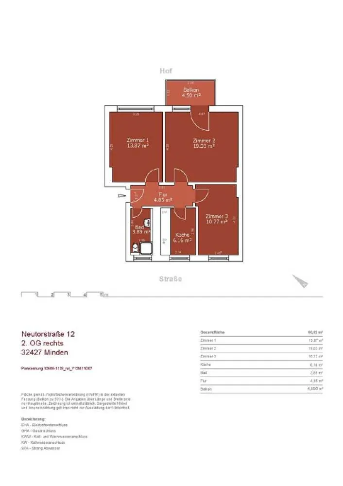 3 Zimmer Wohnung mit 61 m² in Minden – Bild 7