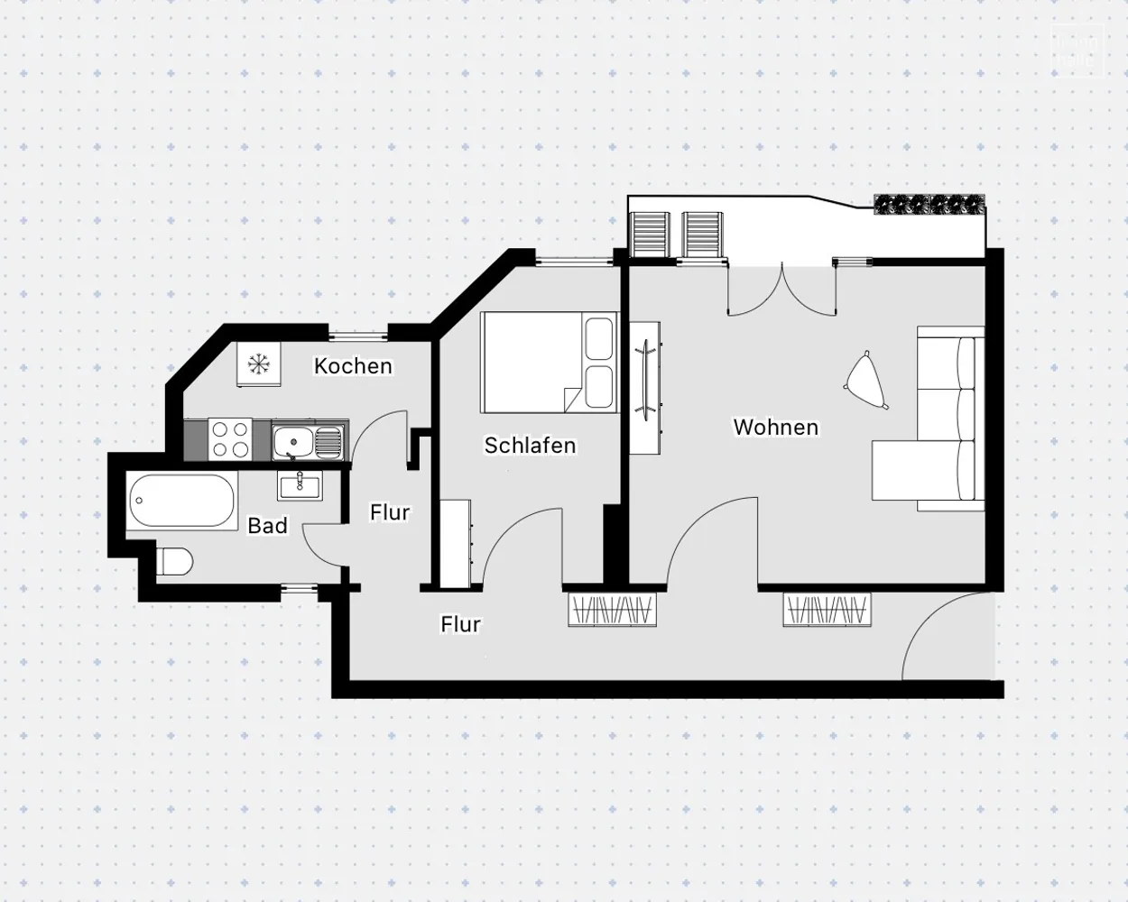 2 Zimmer Wohnung mit 51 m² in Halle (Saale) – Bild 9