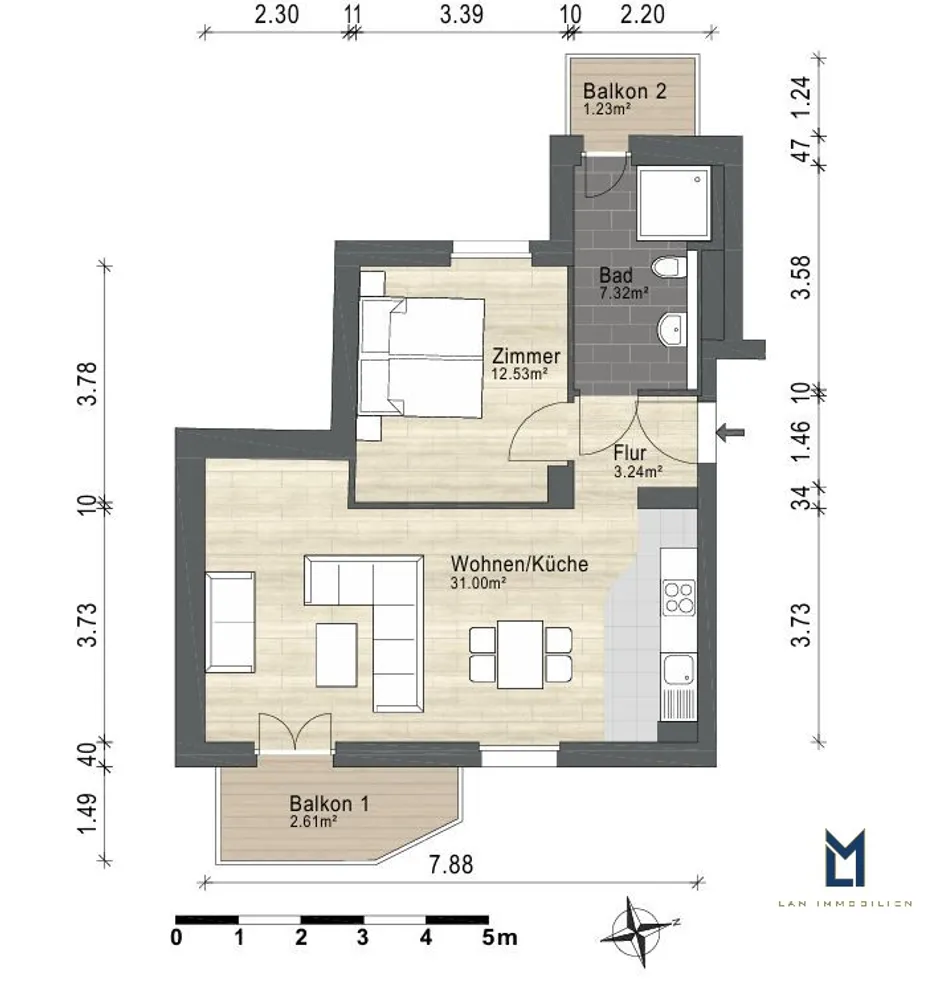 2 Zimmer Wohnung mit 58 m² in Berlin – Bild 10