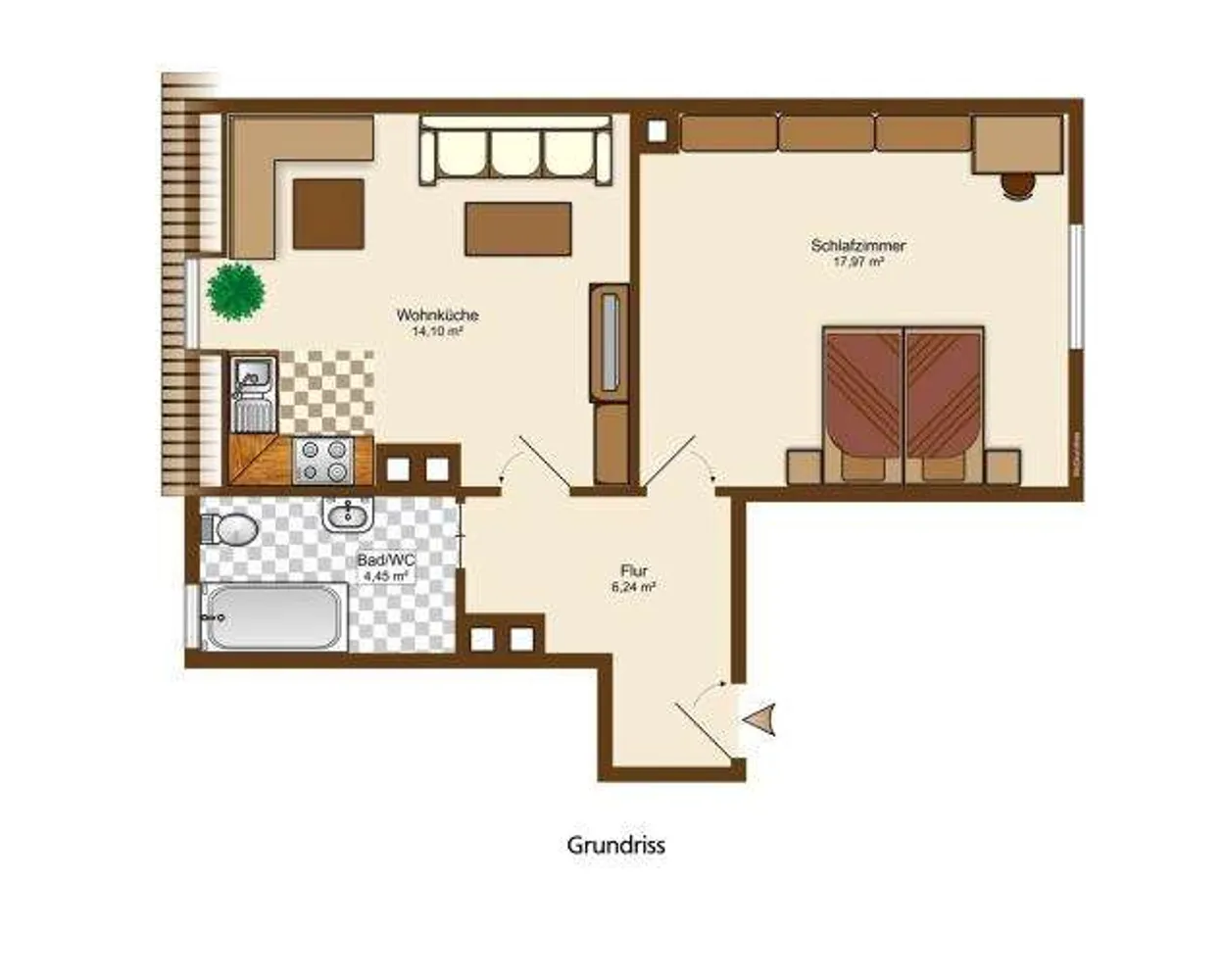 2 Zimmer Wohnung mit 43 m² in Augsburg – Bild 9